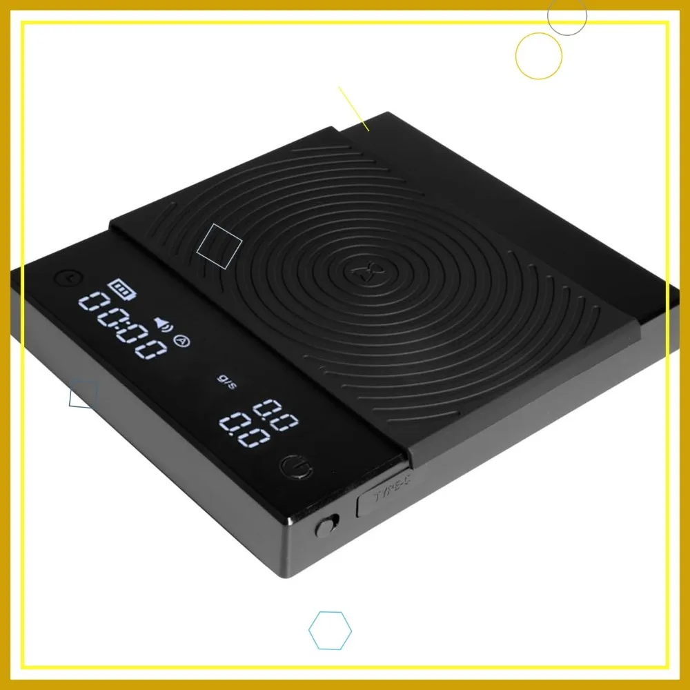 

Precision Electronic Kitchen Scale with Timer, Water Flow Rate, and Tare Function for Cooking and Baking