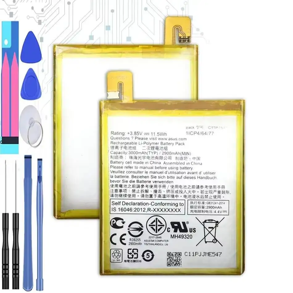 

3000Mah For Asus Zenfone 3 5.5 C11PJJME550 C11P1511 Straight Large Cable Environmentally Friendly Mobile Phone Battery