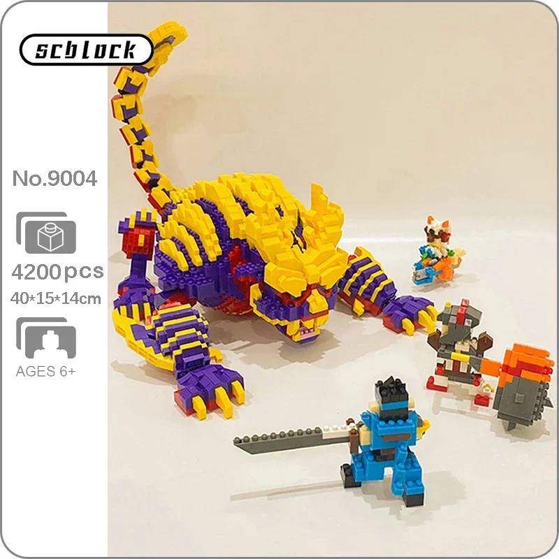 

SC 9004 Magaimagado Scorpion Monster Attack Warrior Hunter Army Weapon Animal DIY Mini Diamond Blocks Bricks Building Toy No Box