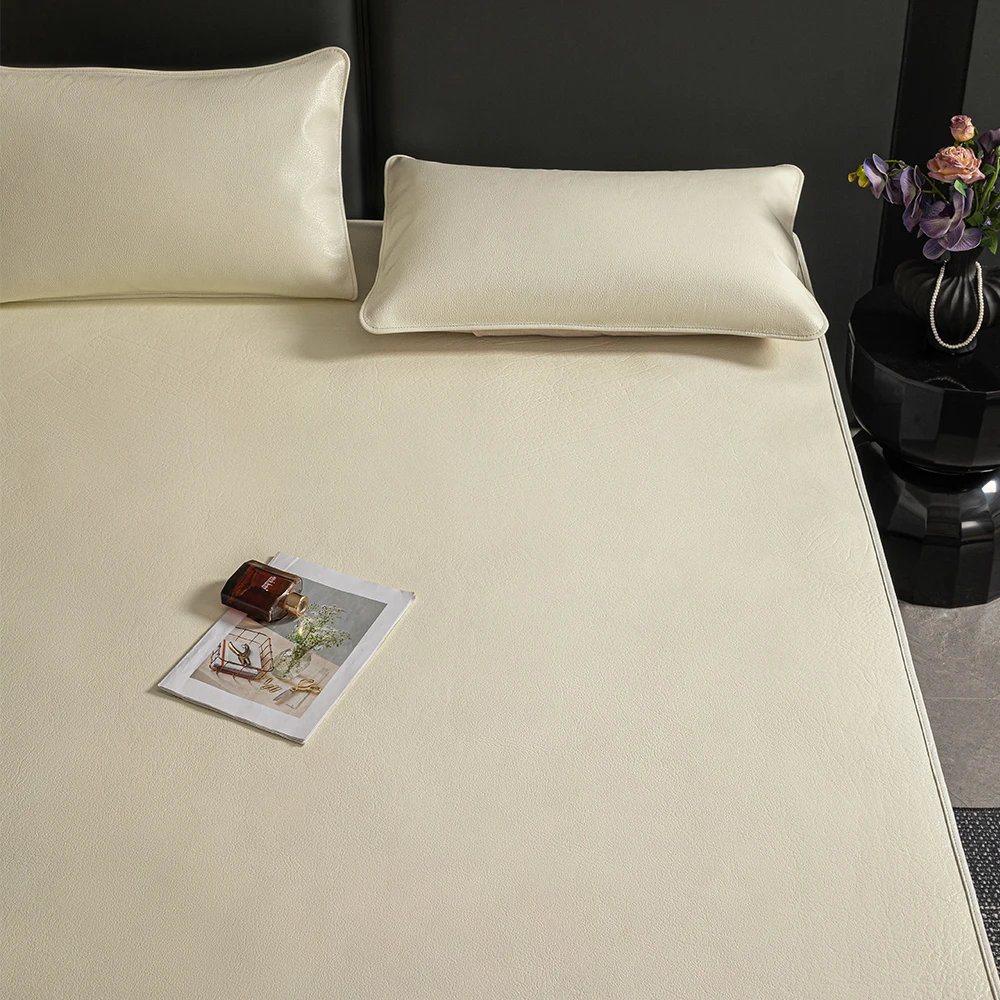 

Premium Buffalo Hide Cooling Mat, 4mm Thick, Natural Cowhide, with 2 Matching Cowhide Pillow Covers