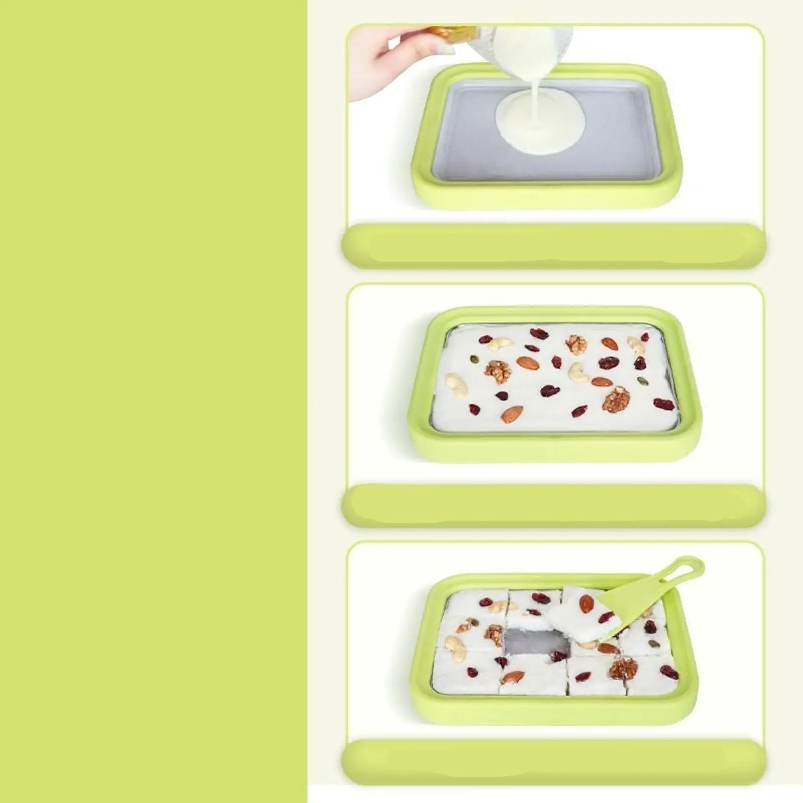 Mini Ice Cream Plate Maker Instant Cold Plate Sweet Roller Pan for Kids Families Birthday Gift Buffet Smoothie Making