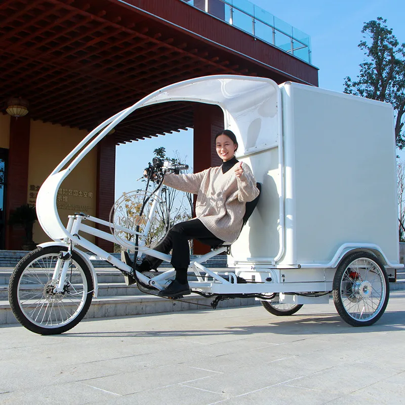 Nova chegada adulto triciclos elétricos com grande caixa de carga móvel triciclo carro 3 rodas veículo bicicleta carrinhos de bagagem para venda