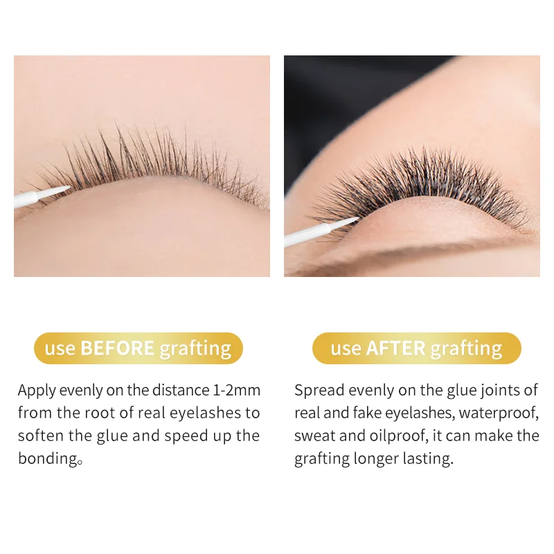 NATUHANA Lash Extension Super Bonder + Eyelashes Coating Cure Adhesive Bonding Eyelash Long Last Lash Mascara Makeup Set