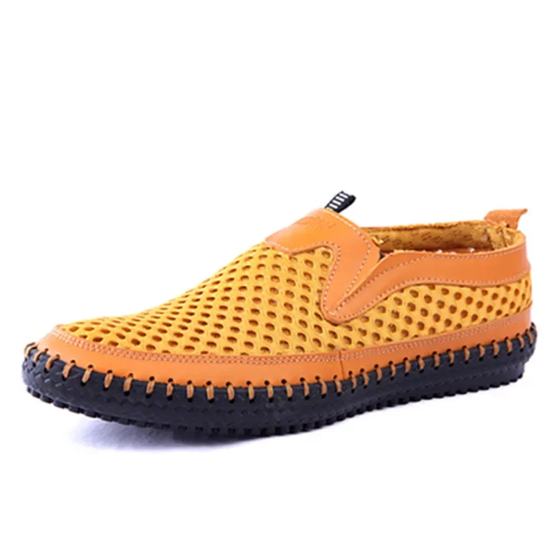 Sapatos de malha respirável masculino, tênis clássico, mocassins de água, casual, novo