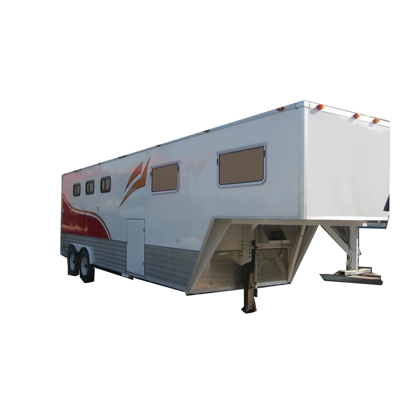 2023 Customized Gooseneck Horse Load Trailer with living Quarters Fiberglass Horse Float Trailers for Sale