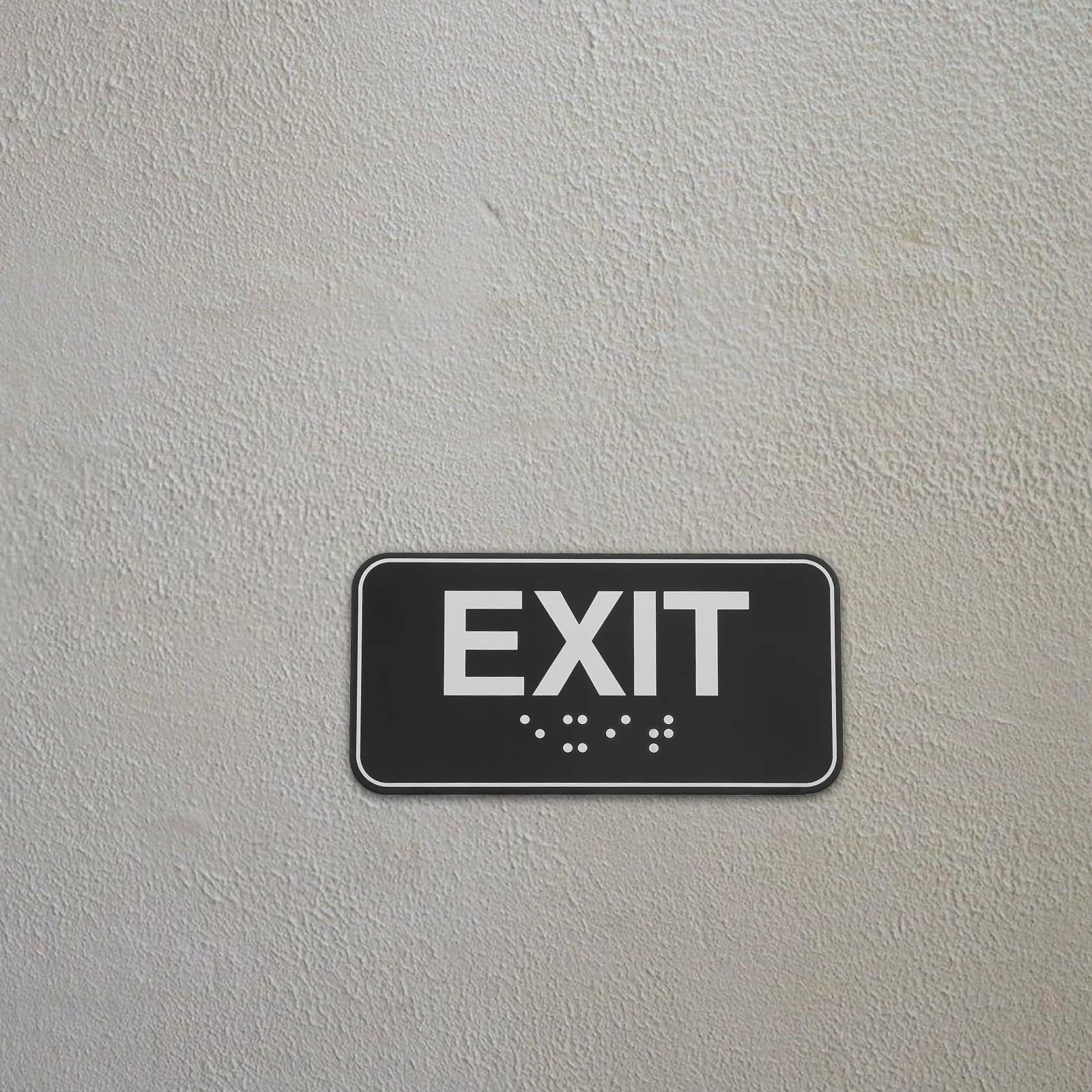 

Braille Signage 18x5cm Selfadhesive Exit Indicator Public Fire Safety Signs Corridor Mark Bright Clear Fonts Longlasting