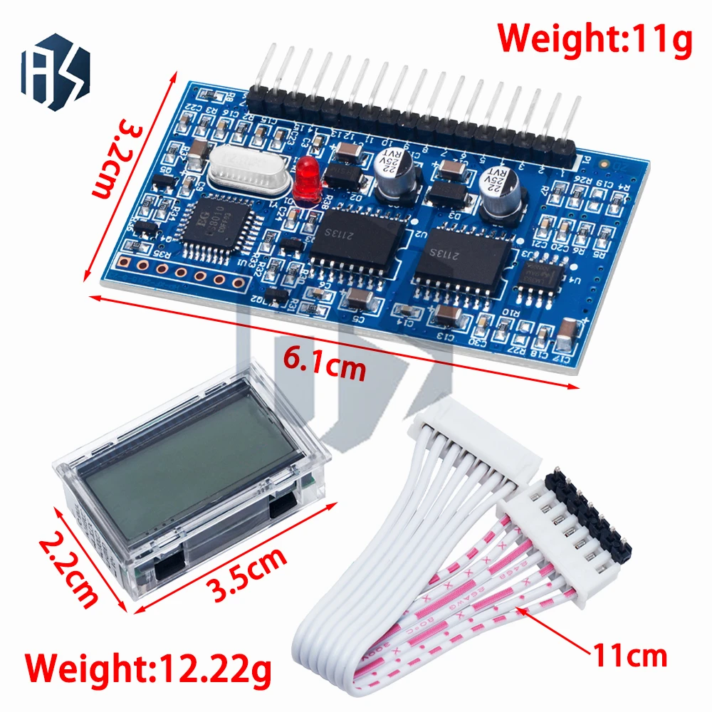 5V DC-AC Pure Sine Wave Inverter SPWM Driver Board EGS002 12Mhz Crystal Oscillator EG8010 + IR2113 Driving Module LCD