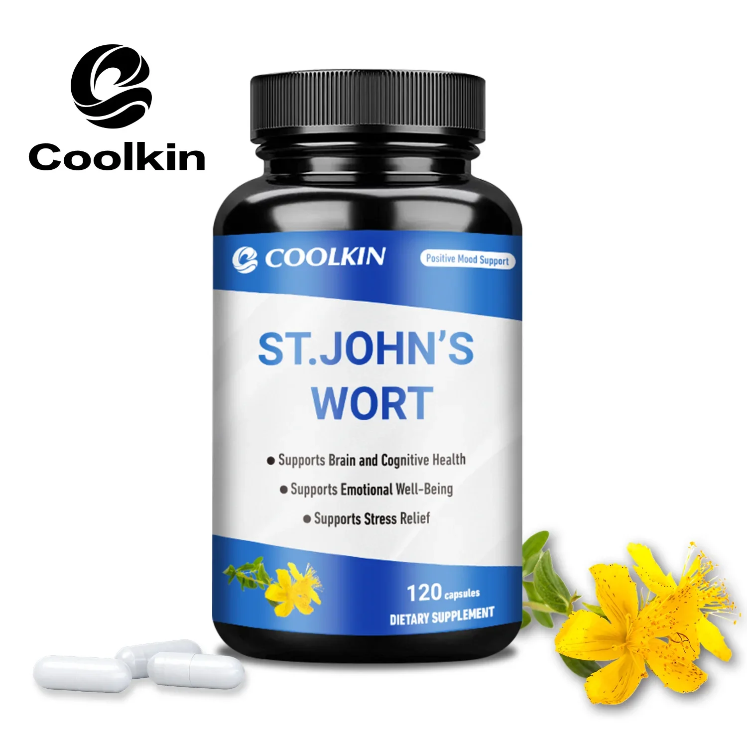 

St. John's Wort 500mg - Supports Positive Mood and Promotes Brain Health