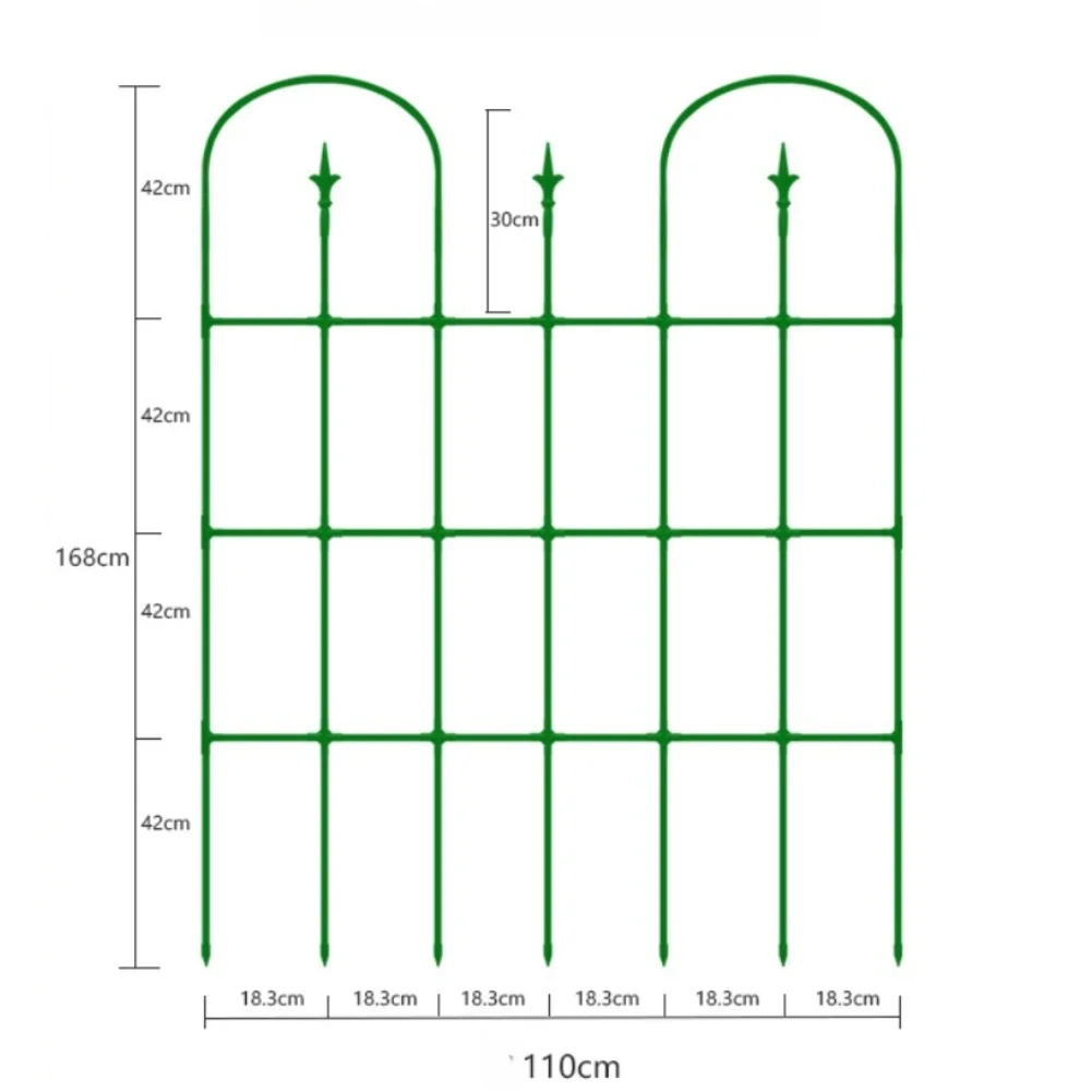 Metal Outdoor Trellis for Climbing Plants 168x110cm Arched Rustproof Garden Support Frame for Roses Vegetables