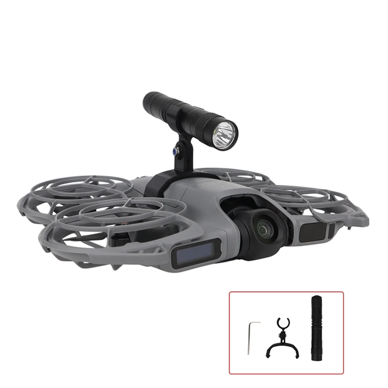 Night Flight Lights for DJI Neo 2,LED Night Navigation Searchlight Flight Headlight,Drone Search Light Kit with Mount Bracket