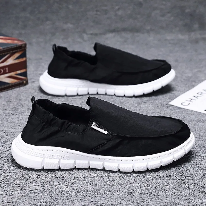 2025 Primavera/Estate Nuove scarpe di tela Scarpe pigre da uomo Scarpe singole da uomo in maglia di seta ghiacciata Scarpe comode e traspiranti1