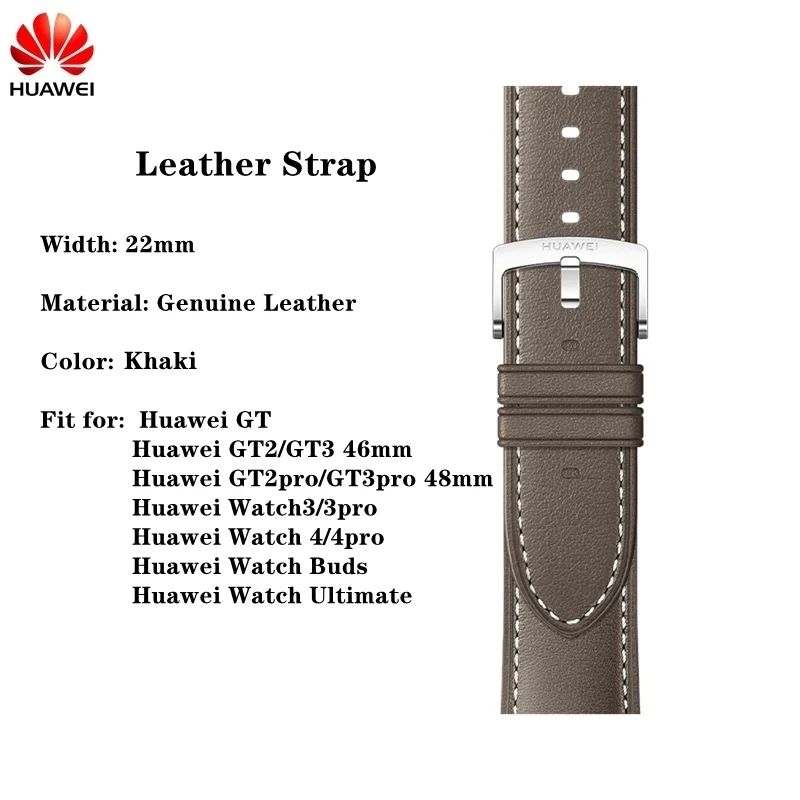 Originele Huawei GT4 46mm nylon rubberen band 22mm FKM rubberen sportband voor GT4 lederen polsband roestvrij Seel armband