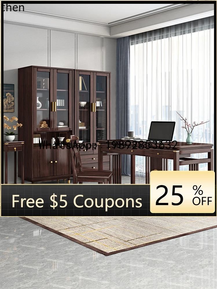 LYY Solid Wood Desk Purple Sandalwood Study Furniture Home Light Luxury Calligraphy Painting Desk