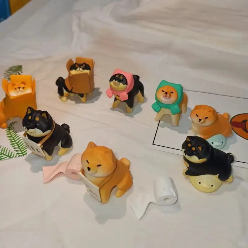 

New Dog Firewood Blind Box Dog Unwilling To Go Home Corgi Bomei Action Figure Cute Desktop Decoration Holiday Surprise Gift
