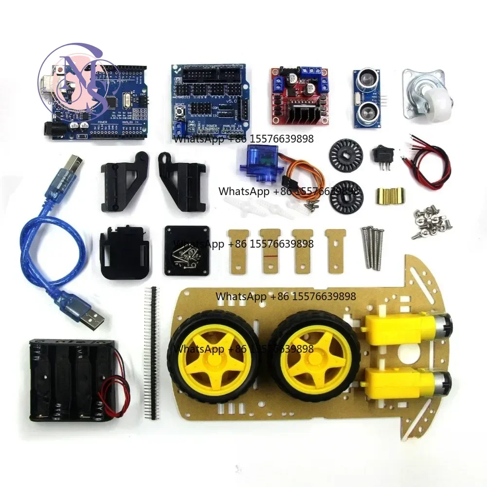 ZOCI‑2WD Smart Robot Car Kit with FPV Camera and Distance Sensor, Compatible with R3 Board, L298N Motor Driver Included