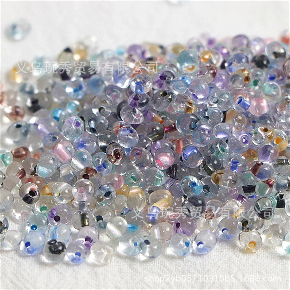 Super eccellente 5mm Starlight Chameleon Fat Head Glass Water Drop Bead Handmade braccialetto fai da te collana accessori in materiale di perline