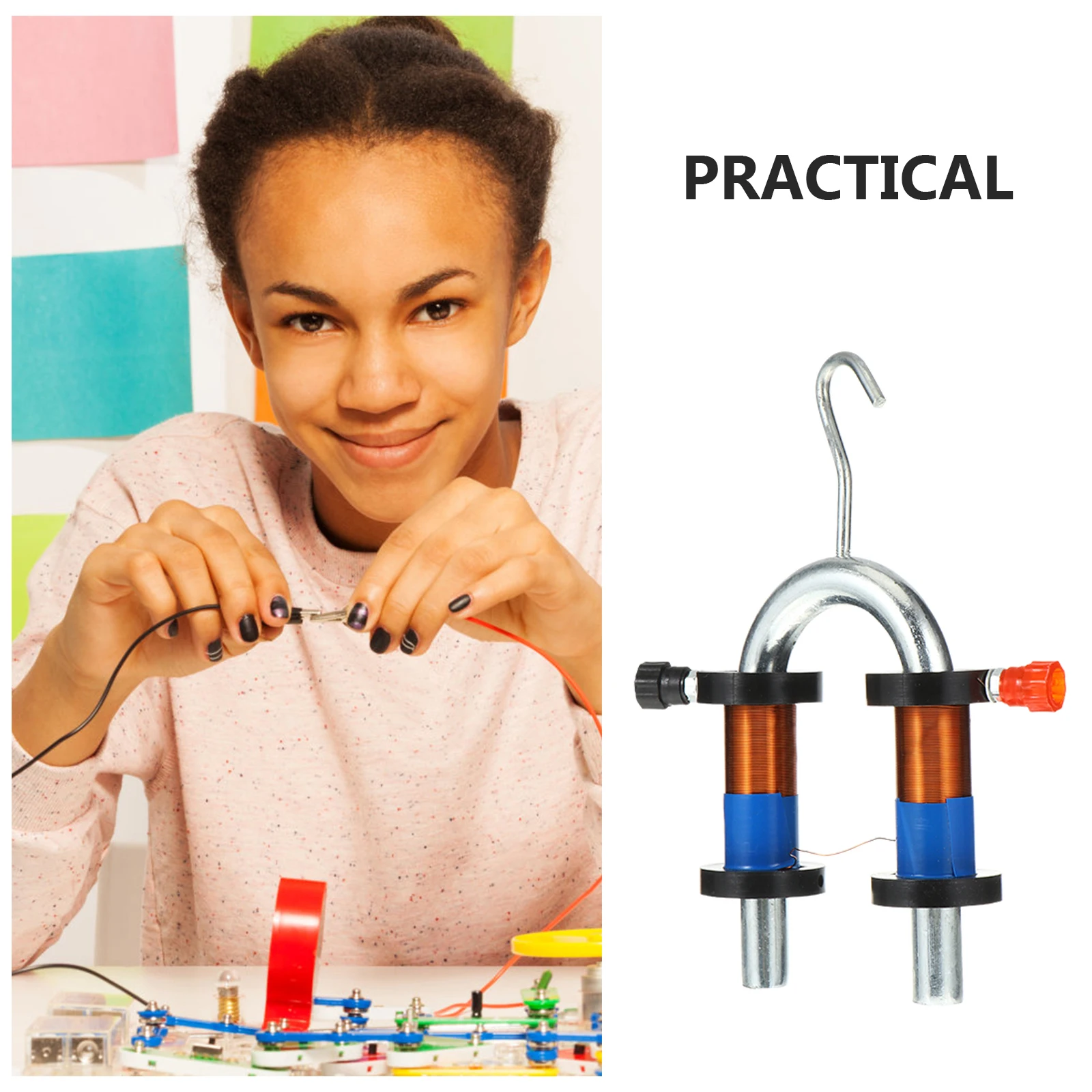 

Shoe Shaped Electromagnet Experiment Equipment Physics Tools Kids Educational Device Set Hoof Electromagnet Teaching Supplies