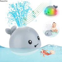 Baby Spray Water Bath Toy Automatic Induction Sprinkle Swim Pool Lighting  Gift Summer Outdoor Fun Play Whale Bubble Game Shower