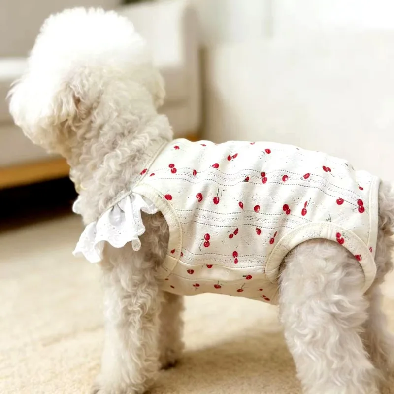 Pet Clothes Spring and Summer New Vest Dog Small Dog Home Clothes Belly Coat