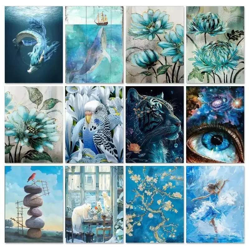 

606521 DIY Paint By Number Landscape Animals For Adults Picture By Numbers Acrylic Paint On Canvas Home Decors Art