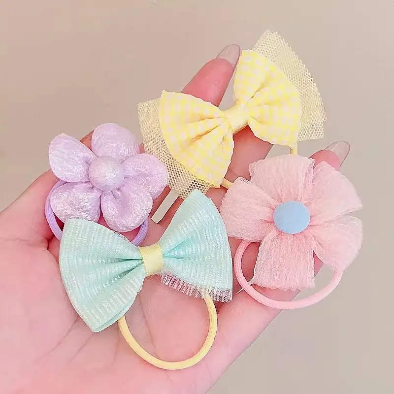 20pcs/bag High Elastic Rubber Bands For Girl Children\'s Head Rope Tie Headwear Free Shipping Hair Accessories Hair Bows Girl