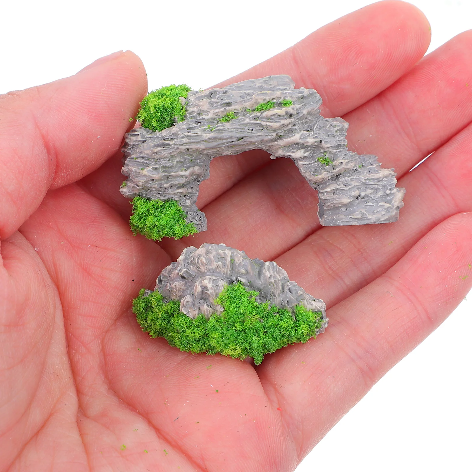 

9pcs Micro Landscape Ornament Set: Mini Resin Decor For Desk Home Office Aquarium Bonsai Terrarium Rockery