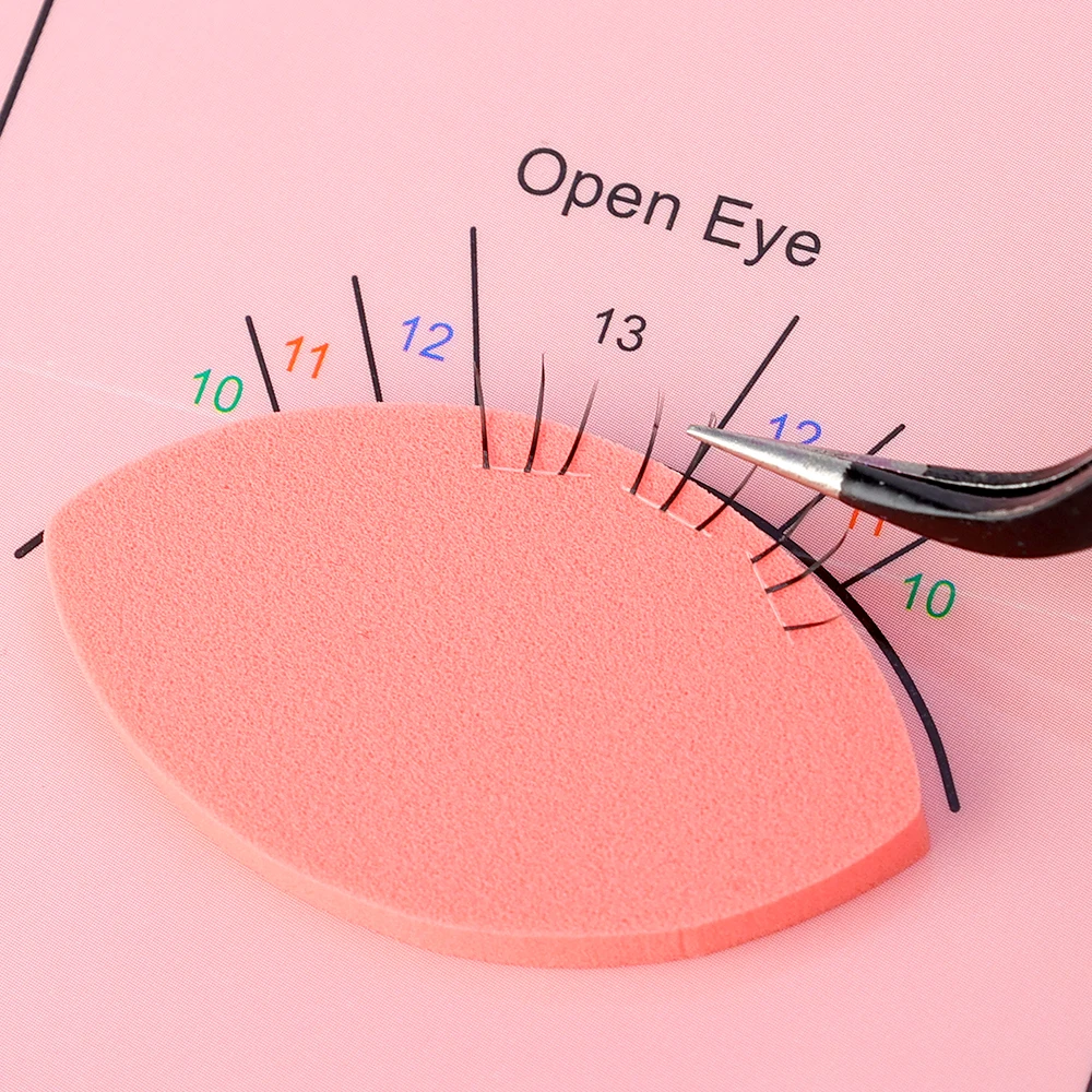 Éponge rose réutilisable pour la pratique des extensions de cils, bouffée de maquillage, douce pour les yeux, pour la cartographie des cils, maire intérieur, artiste, 50 pièces