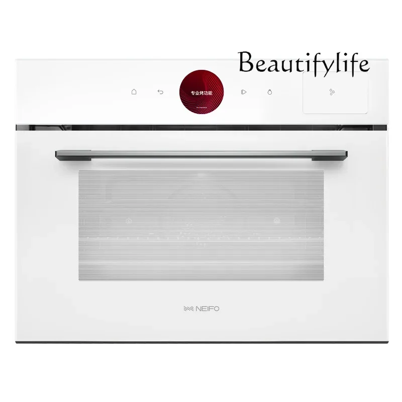 

White Embedded Steam Baking Oven All-in-One Household Two-in-One Air Fried Color Screen