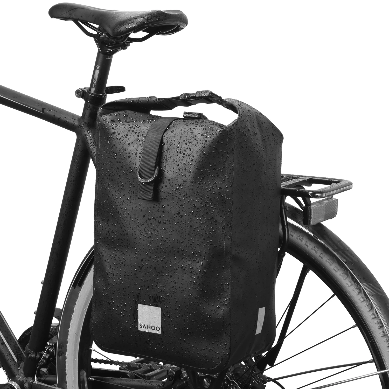 SAHOO Cycling Bicycle Bike borsa per bagagliaio posteriore borsa per bagagliaio di grande capacità borsa posteriore riflettente borsa per bicicletta