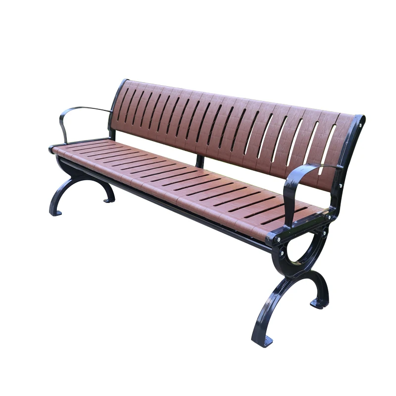 Park Garden Bench Urban Furniture Park Benches Outside Custom Seat Wood Sitting Plastic Wood Outdoor Wooden Bench