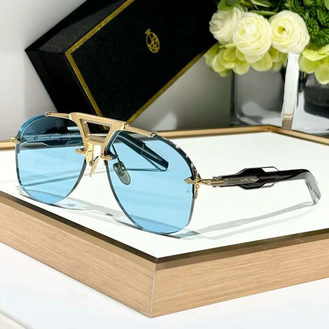 2024 Luxury Fashion Trend Vintage Sunglasses ALTA Alloy-Acetate Frame UV400 Lens Retro Big Oval Pilot Type 3A+ Original Quality