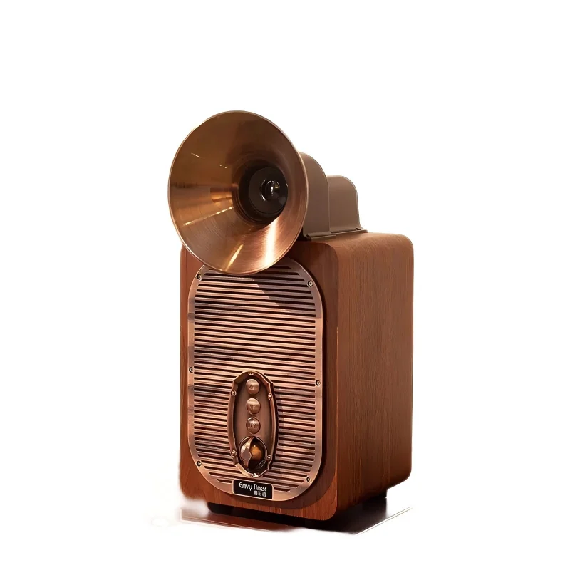 

Retro Music Speaker Vintage Wireless Portable Outdoor Speaker Loud Stereo Sound Rechargeable Built in Mic Phone Tf Card Aux