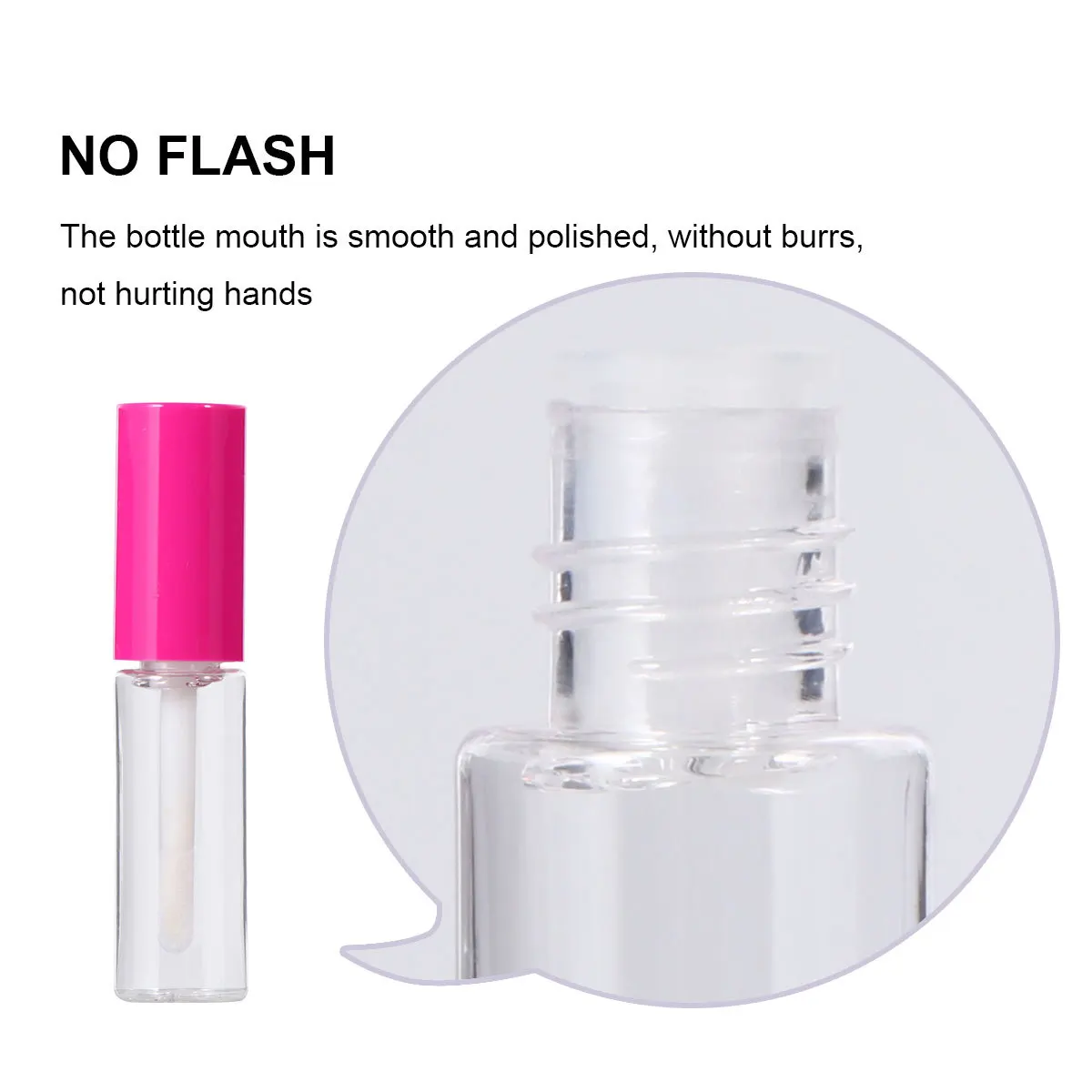 

100Pcs Lip Bottle Lightweight Travel Subpackaging Accessories Creative Chic Design Transparent Body for Lip
