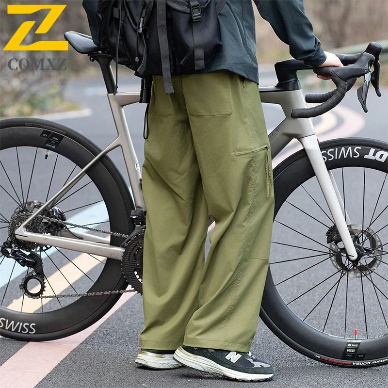 New Men's Cargo Pants Autumn Lightweight Mountain Camping Trousers Loose Active Mobility  Wrinkle Free Outdoor Essential Pants