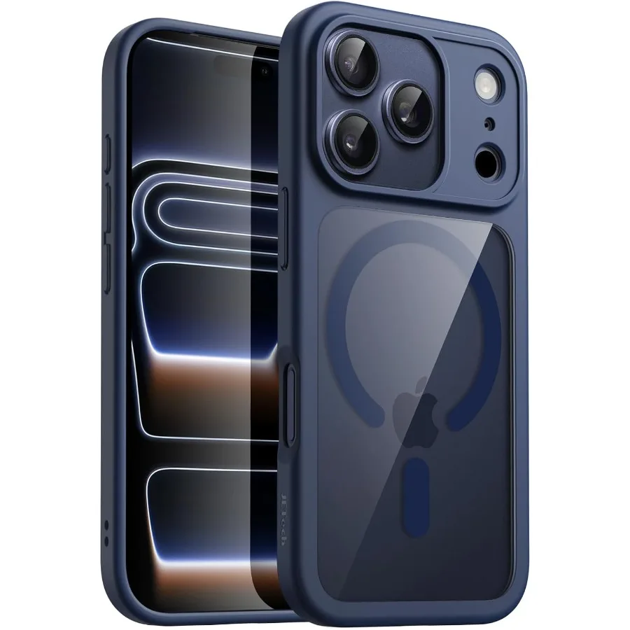 

Магнитный чехол для iPhone 17 Pro, 6,3 дюйма, совместимый с противоударным чехлом-бампером для телефона MagSafe с однотонной матовой рамкой из ТПУ