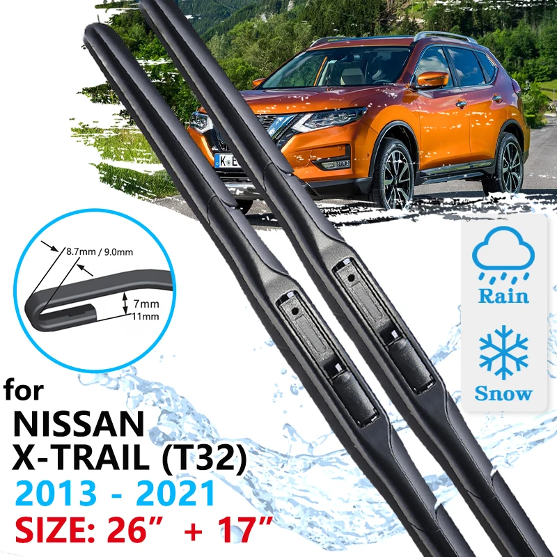 Car Front Wiper Blade For Nissan X-Trail T32 XTrail 2013~2021 Windscreen Windshield Windows Wipers Accessories 2020 2019 2018