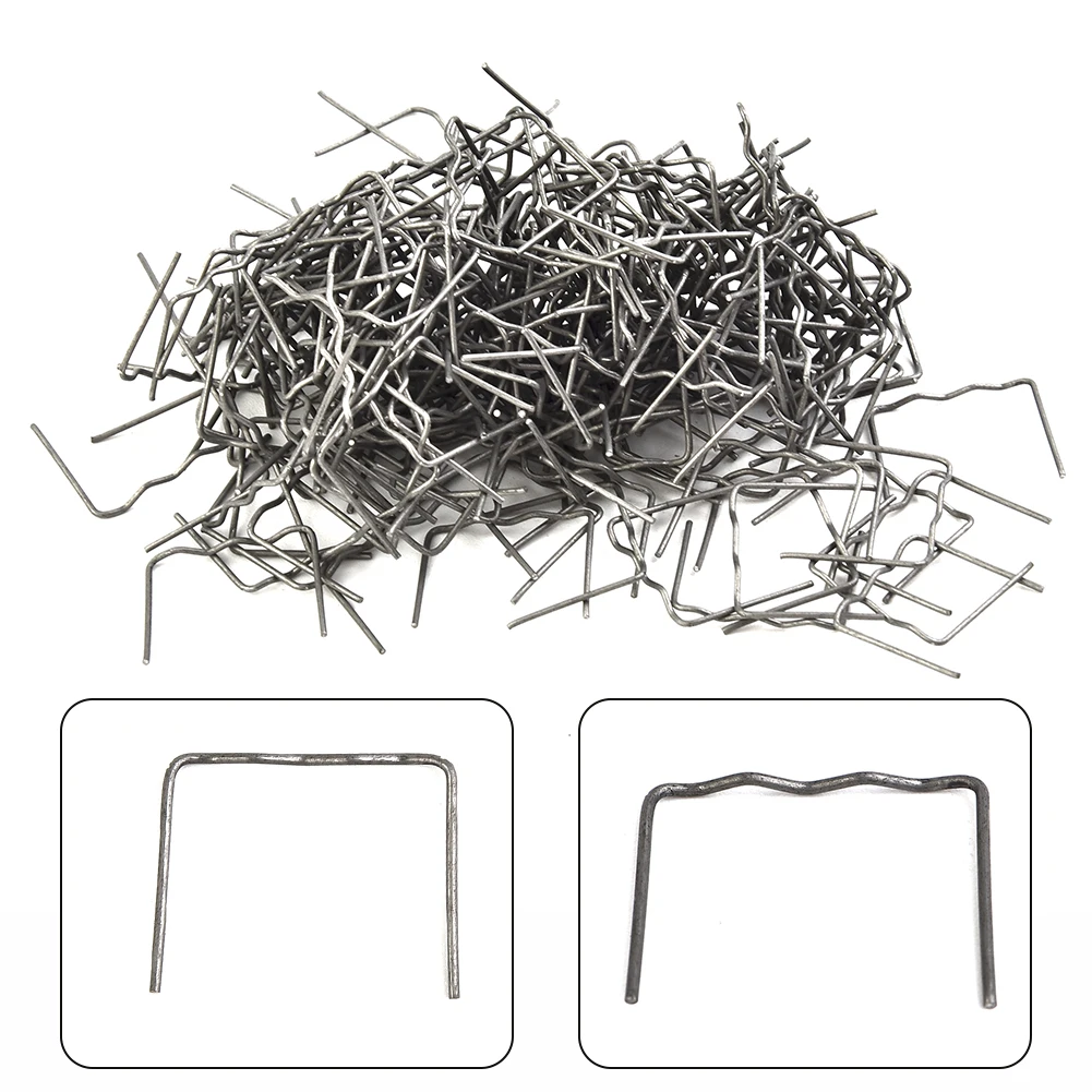 Pre-cut Hot Stapler Staples 0.6mm 500PCS Accessories Flat Staple Parts Repair Silver For Car Bumper Plastic Welder