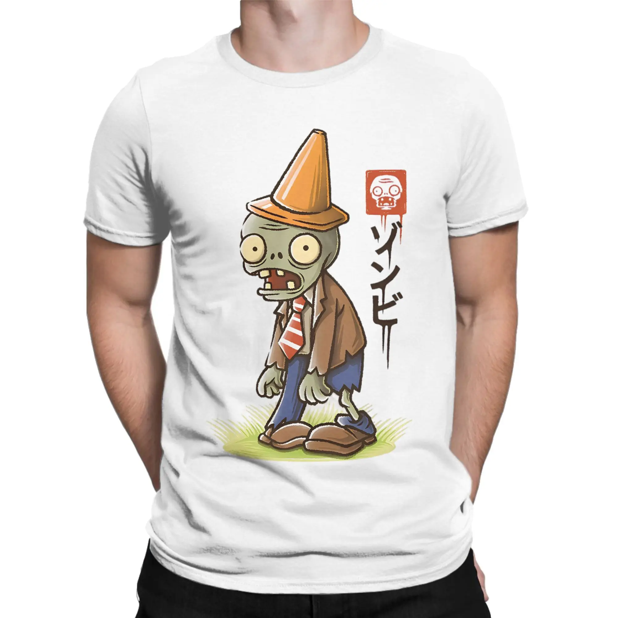 تي شيرت Plants vs Zombies PVZ لألعاب الفيديو تي شيرت رجالي كاجوال من القطن الخالص تي شيرت برقبة دائرية وأكمام قصيرة تي شيرت جرافيك ميرش