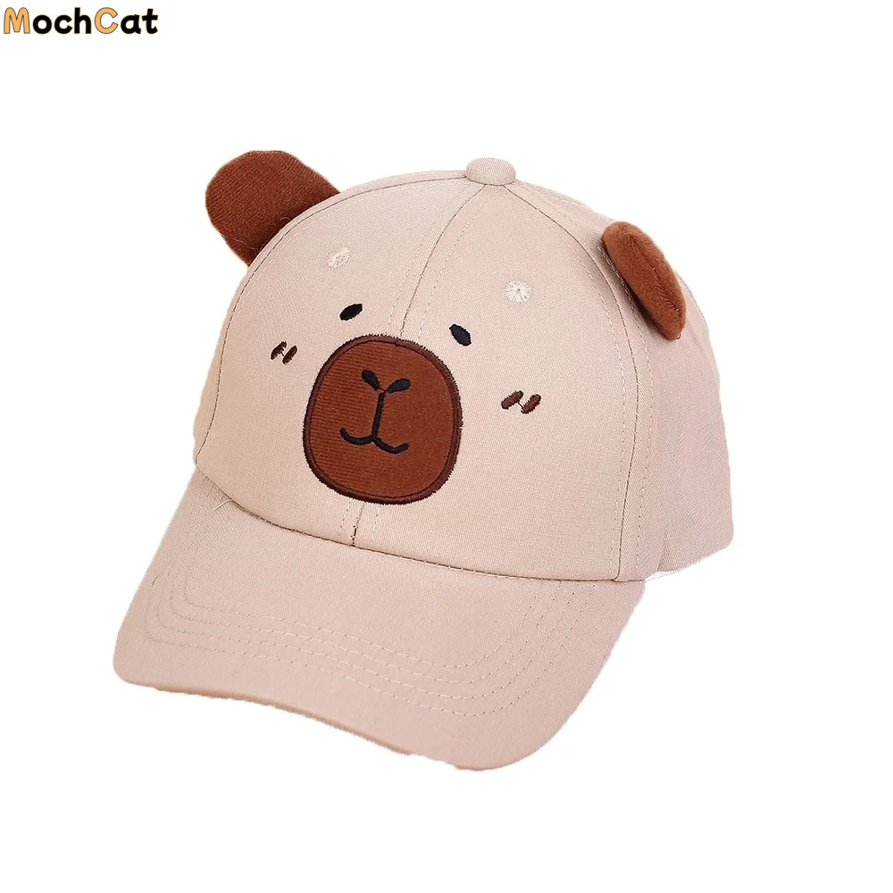 

Adjustable Breathable Capybara Peaked Cap Cotton Thin Children Baseball Hat All-Match Cartoon Baby Sunscreen Hat Summer