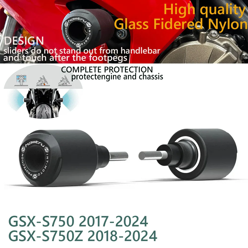 For GSX-S750 2017-2024 GSX-S750Z 2018-2024 Crash Protection Bobbins comprehensive protection