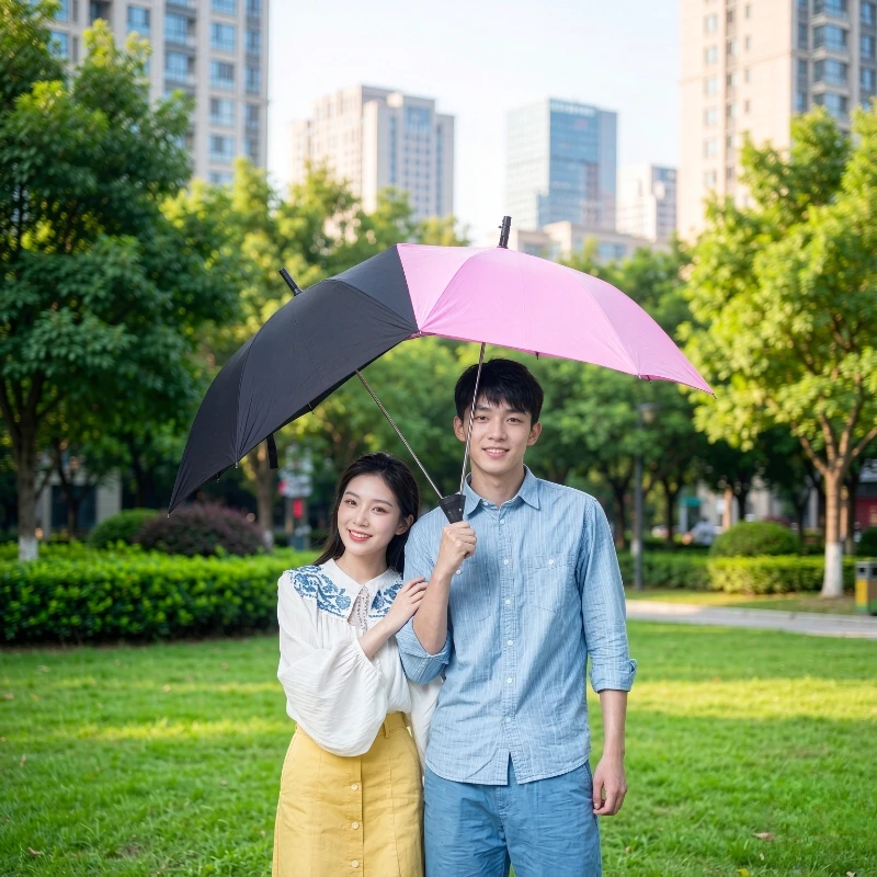 Double Canopy Reverse Golf Umbrella Dual Rod Windproof Auto Open Close Large Rain Sun Parasol Outdoor Travel Commute 골프 우산