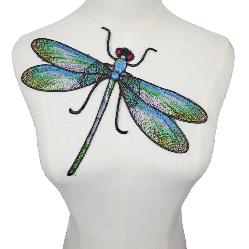 كبير اليعسوب الحرف الخياطة شارة التطريز زين الملابس التصحيح الحديد على بقع #3