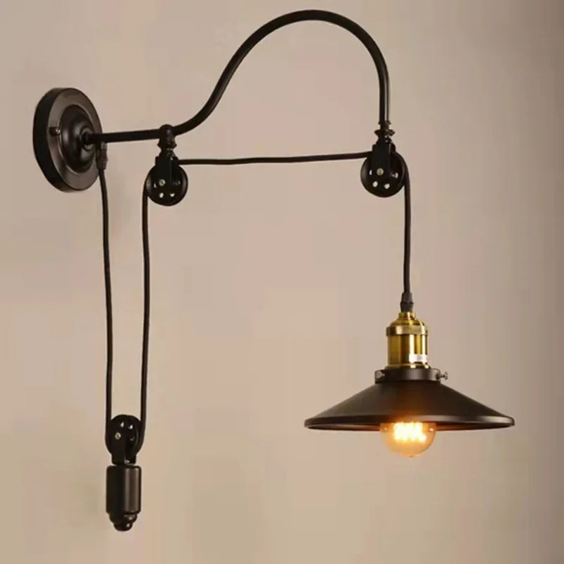 

American Industrial Wind Style Wall Lamp Loft Retro Vintage Iron Art Wall Lights Bar Cafe Restaurant Dining Room Bedroom Lights