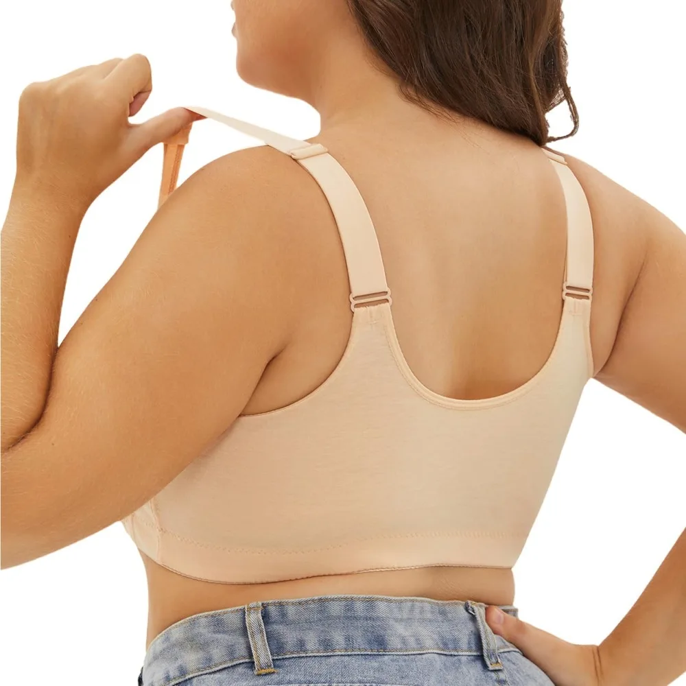 حمالات صدر أمامية كبيرة الحجم وبسيطة ومريحة تتميز بأكواب كبيرة من الدانتيل والتهوية وتصميم عصري