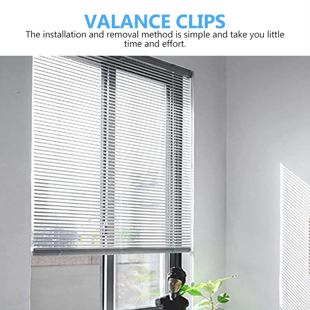 

20pcs Valance Clips Plastic Blind Clamps For Blinds Window Shadow Accessory Replacement Installation Tool