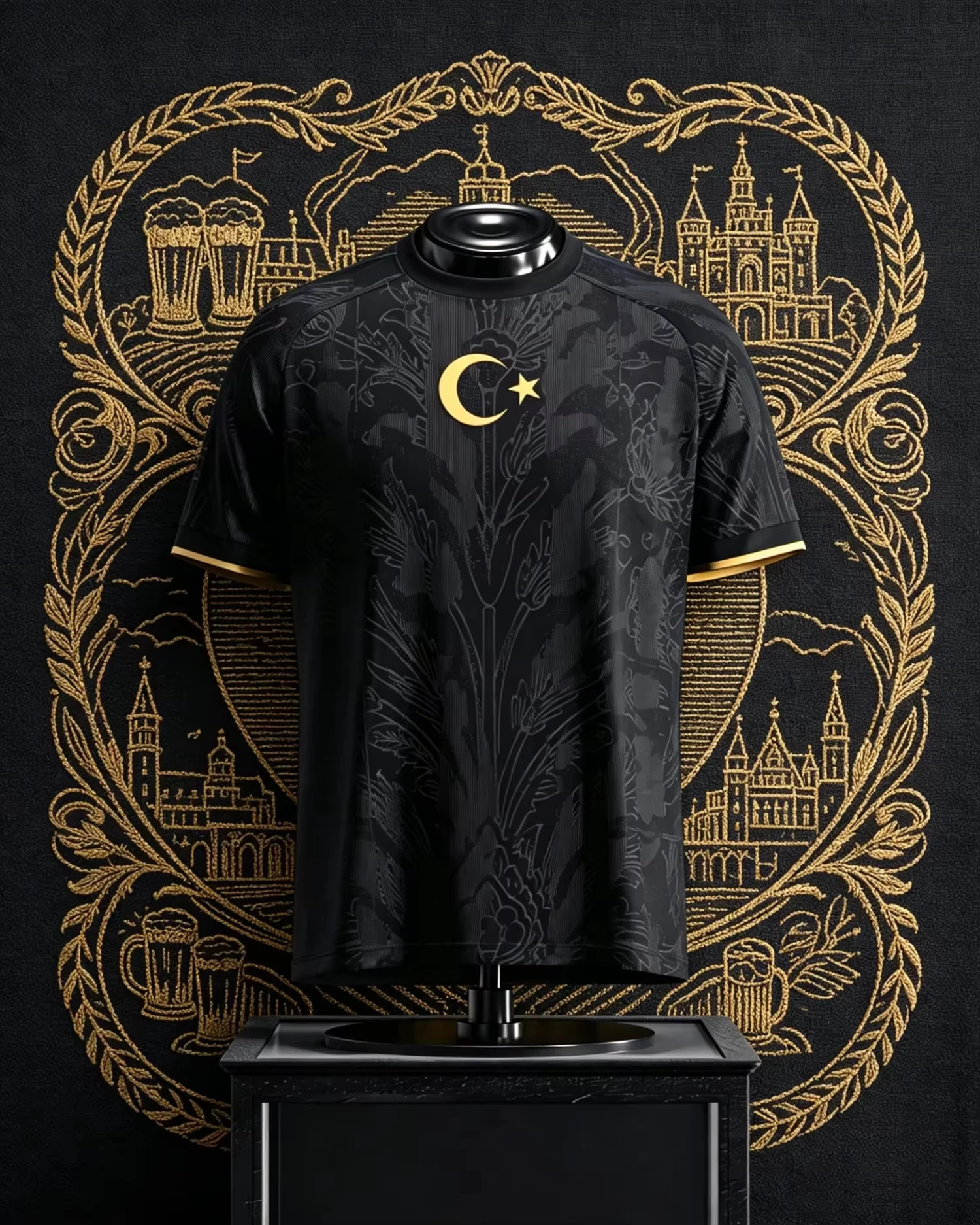 2026 Turkey Football fan Jersey Black and Red Special Edition 26-27, Lightweight, Breathable, Sportswear,Summer T-shirt for Men