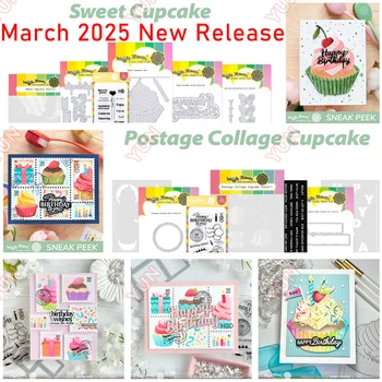 Waffel Neue Handwerk Stanzformen Umarmung Sentiments Schmetterling Blüte Stirbt Porto Collage Cupcake Sterben Schablonen DIY Scrapbooking Karten