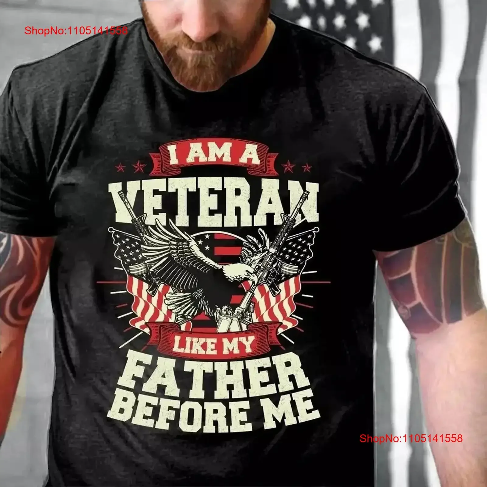 تي شيرت المخضرم أنا أحب والدي قبل لي يوم المحاربين القدامى عتيق مغسول وممتد ملابس مصممة متعددة الاستخدامات ومريحة