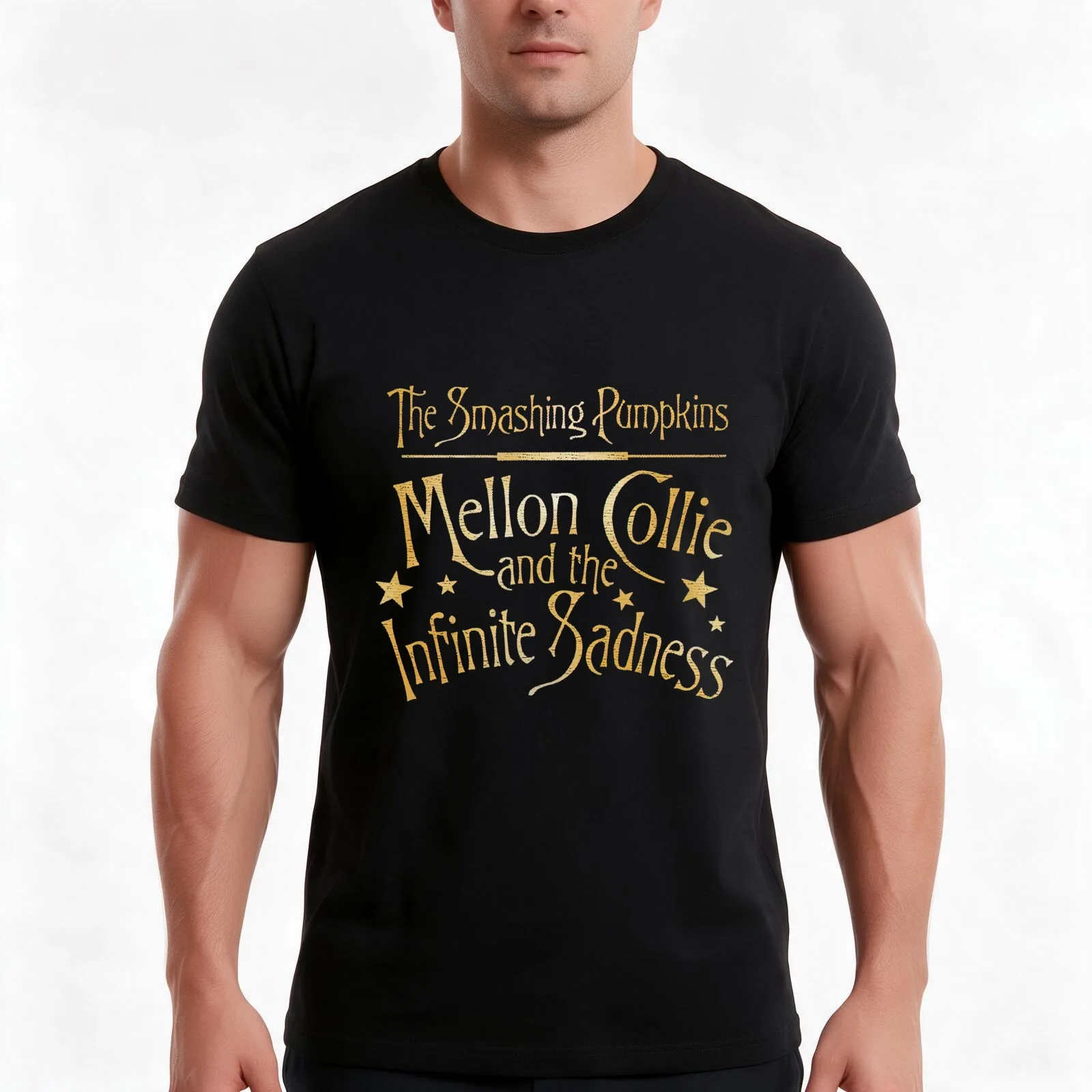 Mellon Collie Believe In Me T-Shirt, Summer Casual Cotton Tee, Oversized Streetwear Tops, Vintage Graphic Print, 100% Cotton