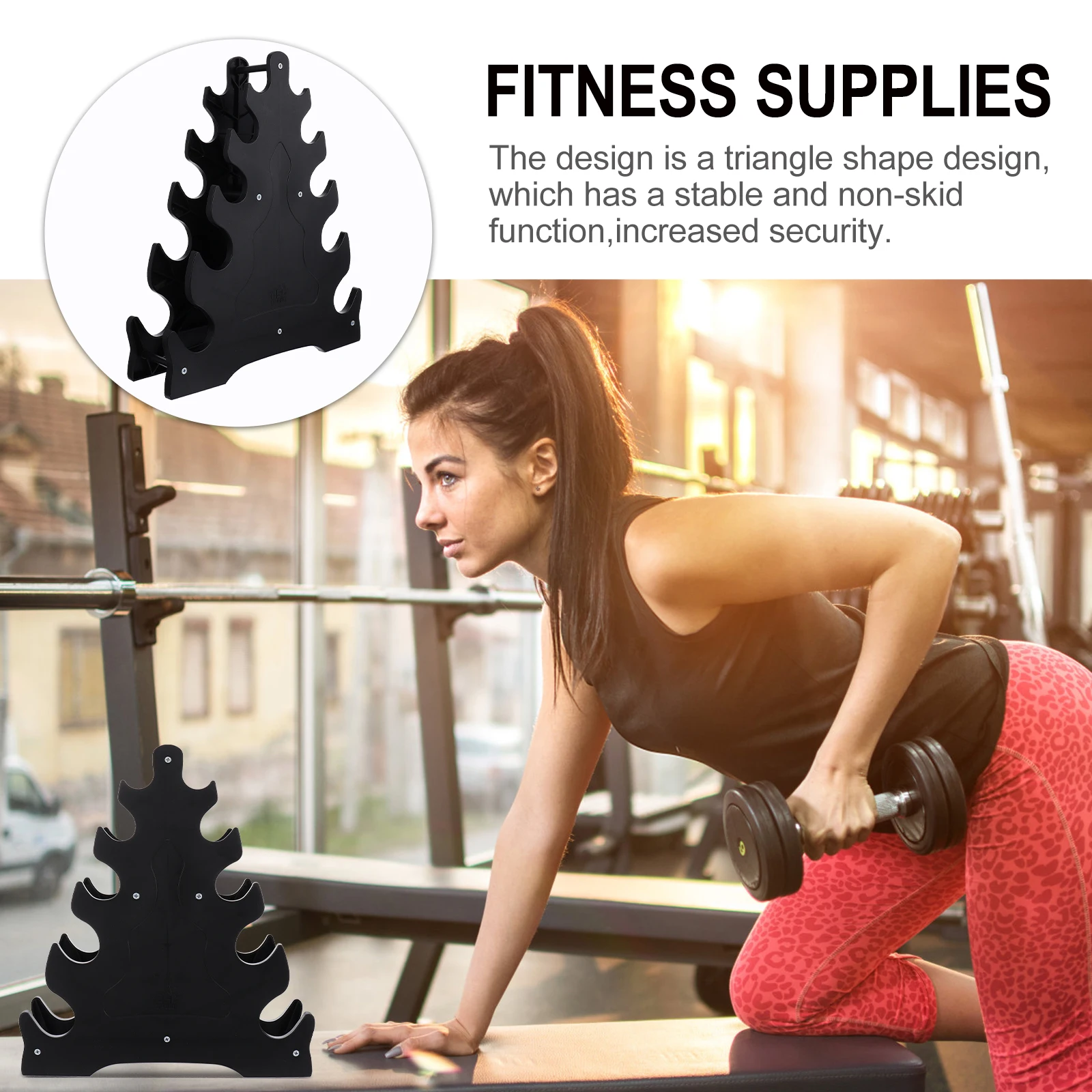 1PC Dumbbell Triangle Storage Rack Dumbbell Storage Bracket Dumbbell Display Racks Fitness Dumbbell Holding Stand Gym Equipment